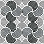 FLOWER CIRCLE GRIS Vitrified Tiles