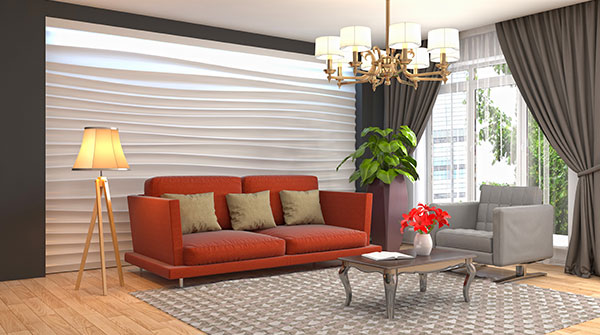 interior living room 3d illustration