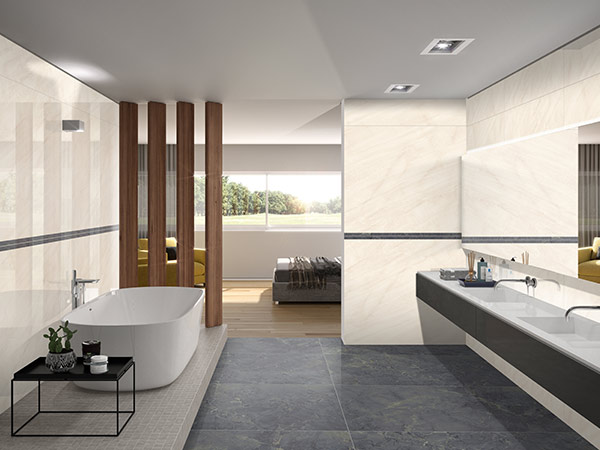 luxury bathroom floor tile design